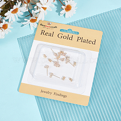 10 шт. латунная фурнитура для сережек-гвоздиков с шариками KK-BBC0011-13