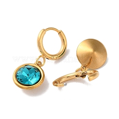 Pendientes de aro de acero inoxidable 304 con revestimiento al vacío de PVD&nbsp;EJEW-C106-02G-05