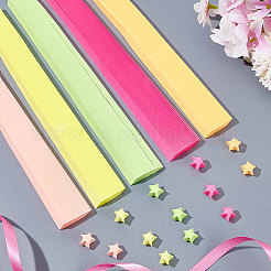 1 набор двухцветной флуоресцентной бумаги для оригами «Звезда удачи»&nbsp;DIY-CP0010-79B