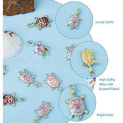 24шт 6 цвета сплава эмалевые подвески&nbsp;FIND-FH0005-69