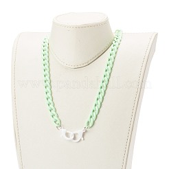 Collares de cadena de encintado acrílico personalizados&nbsp;NJEW-JN03515-01