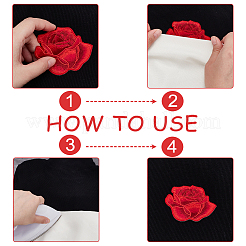 Цветок компьютерная вышивка ткань пришивание заплатки&nbsp;PATC-WH0007-81