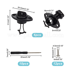 6 комплект заглушек для шпигата каяка из АБС-пластика AJEW-AM0001-03