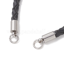 Изготовление плетеных кожаных браслетов диаметром 3 мм&nbsp;AJEW-JB01541-01