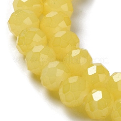 Запекание расписных стеклянных бусин с имитацией нефрита&nbsp;DGLA-A034-J8MM-A