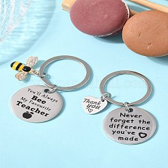 1 шт. подарок на день учителя 201 нержавеющая сталь брелки со словами благодарности KEYC-FS0001-08