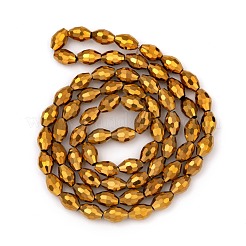 Гальванические стеклянные бусины GC881Y-3