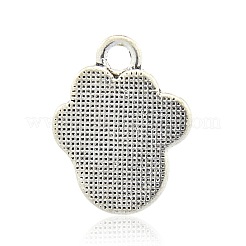 Серебра антиквариата сплава эмали собака лапу печати подвески&nbsp;LS-ENAM-M023-04