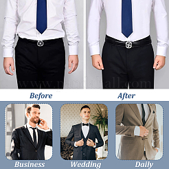 2 paio di 2 stili di stecche per camicia in poliestere e gomma per uomo&nbsp;AJEW-GA0010-15