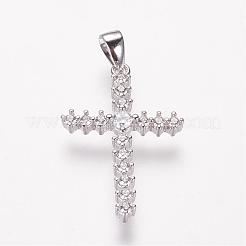 Латунные микро проложить кубического циркония подвески&nbsp;ZIRC-E108-10P-NR