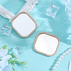 2 miroir de maquillage en alliage de strass et verre pour étuis de téléphone&nbsp;AJEW-SC0003-75C