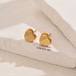 Серьги-гвоздики в форме сердца из нержавеющей стали 201&nbsp;GB5013