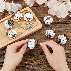 Фарфоровые ручки для дверных ящиков&nbsp;LS-PORC-WH0015-09AB