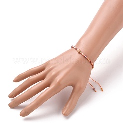 Регулируемые нейлоновые нити плетеные браслеты из бисера BJEW-JB05658