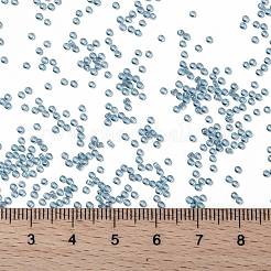 MIYUKIラウンドロカイユビーズ  日本製シードビーズ  （rr1880)透明ブルーグレーゴールド光沢  15/0  1.5mm  穴：0.7mm  約5555PCS /ボトル  10 G /ボトル&nbsp;SEED-JP0010-RR1880