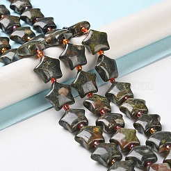 Натуральный дракон яшма кровь бисер пряди G-NH0005-011A