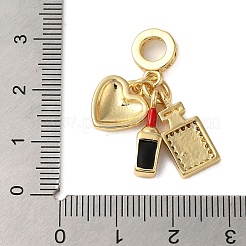 Покрытие стойки латунь микро паве прозрачная эмаль с кубическим цирконием европейские подвески с подвесками KK-P279-45G