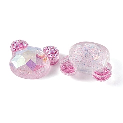 Кабошоны с головой медведя из прозрачной эпоксидной смолы&nbsp;CRES-M034-03B