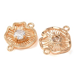Verbindungsanhänger mit durchsichtigem Zirkonia-Pavé aus Messing&nbsp;CU-CBAEC99-11G