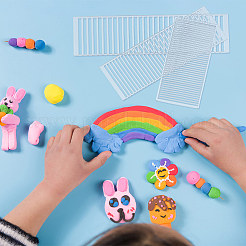 3шт. 3-х стильный прозрачный акриловый инструмент для глины TACR-PH0001-61