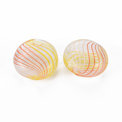 Perle di globo di vetro soffiato a mano trasparente&nbsp;GLAA-T012-24