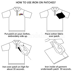 30 шт. Компьютеризированная вышивка ткань утюгом / пришить патчи&nbsp;PATC-CY0001-12