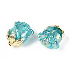 Непрозрачные акриловые бусины с УФ-покрытием MACR-C029-06A-04