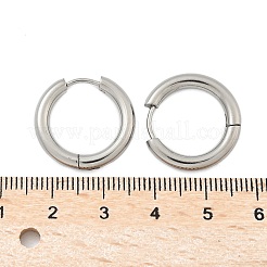 Pendientes de aro huggie de acero inoxidable 304 resistentes al deslustre&nbsp;EJEW-F111-20mm-P