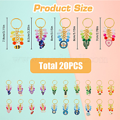 5 комплект 5 стильных эмалевых подвесных брелоков из сплава KEYC-FH0001-39