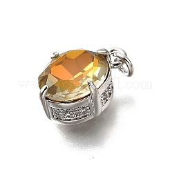 Латунь стекло амулеты&nbsp;KK-V011-34P