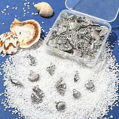 100шт 10 стиля подвески из сплава в тибетском стиле / раковины TIBEP-CJ0001-61