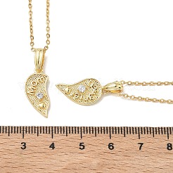 Collana con ciondolo a forma di cuore diviso&nbsp;NJEW-JN06106