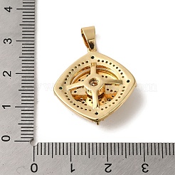 Colgante micropavé cubic zirconia de latón&nbsp;KK-R162-086B-G