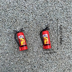 Серьги-подвески из огнетушителя из смоляного сплава&nbsp;FS-WG287EA-01