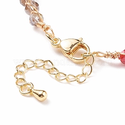 Плетеный браслет из стекла AJEW-AN00493