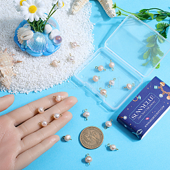 Подвески-коннекторы для картофеля с натуральным культивированным пресноводным жемчугом&nbsp;PALLOY-SC00009