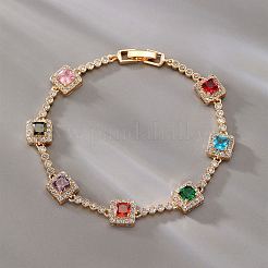 Женские теннисные браслеты с разноцветными циркониями&nbsp;XZ3226-1