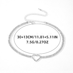 Ожерелья-чокеры из сплава в форме сердца с кристаллами и стразами для женщин FS-WGC99F9-01