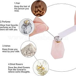 Подвеска из натурального розового кварца в виде флакона для духов G-NB0003-58C