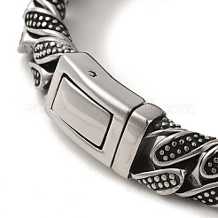 Браслеты из кубинской цепочки из нержавеющей стали 304 для женщин и мужчин BJEW-Q341-06A-AS