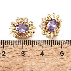 Латунные бусины из фианита&nbsp;KK-A286-15G-02