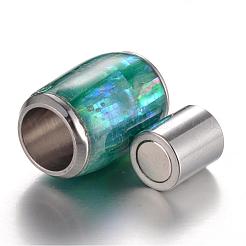 Magnetverschlüsse aus emailliertem Edelstahl 304 mit einklebbaren Enden&nbsp;STAS-P096-05