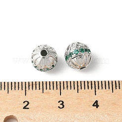 Латунные микро проложить кубического циркония бусы KK-U067-06P-03