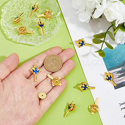 12 шт. крест с эмалированными булавками в виде голубя мира&nbsp;JEWB-FH0002-13