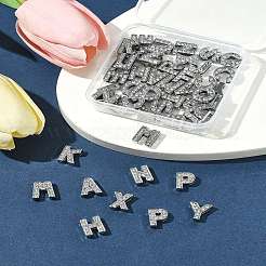 52 шт. 26 стиля алфавита сплав начальные слайд-шармы со стразами класса А ALRI-FS0001-08