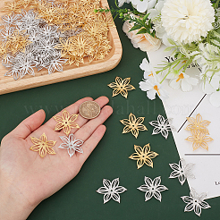 100 шт. 2-х цветные железные колпачки для бусин&nbsp;FIND-UN0004-45