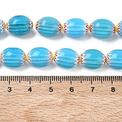 Colliers de perles ovales en verre millefiori faits à la main&nbsp;LK-Z001-01A-03