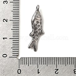 304ステンレスペンダント  魚のチャーム  ステンレス鋼色  25.5x8x4.5mm  穴：1.2mm&nbsp;STAS-B103-05B-P