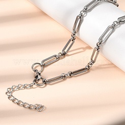 Schmucksets aus Büroklammerketten aus Edelstahl 304 (Armband & Halskette)&nbsp;SJEW-L199-21P