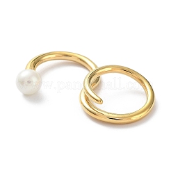 Двойные кольца из нержавеющей стали 304 RJEW-B046-01G-03